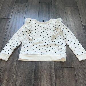Art class toddler girl ruffle polkadot sweater